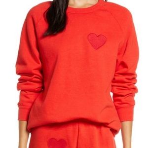 Aviator Nation Heart Embroidered Sweatshirt